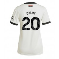 Fotballdrakt Dame Manchester United Diogo Dalot #20 Tredjedrakt 2024-25 Kortermet